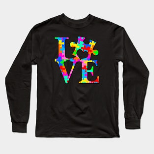 Autism Awarenes Month Autistic Puzzle Piece Long Sleeve T-Shirt